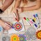36PCS Stained Glass Mandala Window Clings Kit with 8 Markers – DIY Color Your Own Suncatchers, Holi & Diwali Rangoli Window Art Craft Set for Adults, Seniors & Beginners